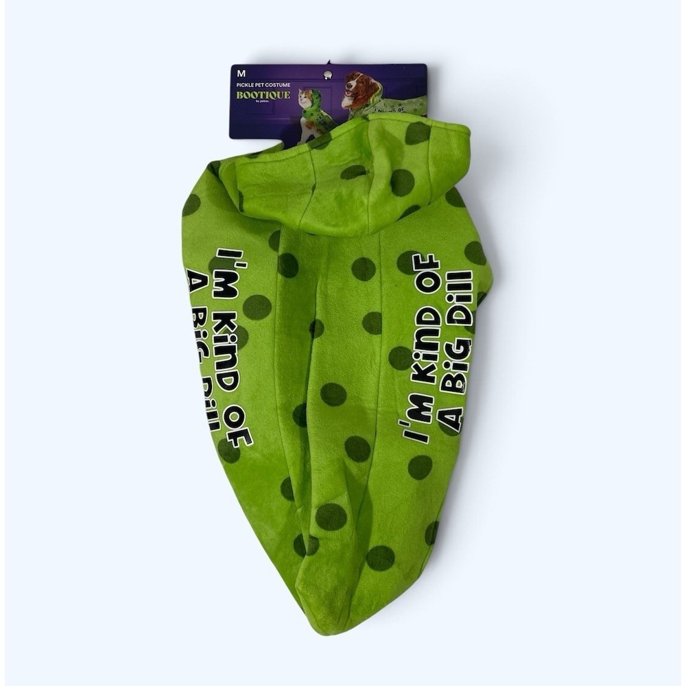 BOOTIQUE Dog PICKLE Halloween Costume IM KIND OF A BIG DILL Size MEDIUM